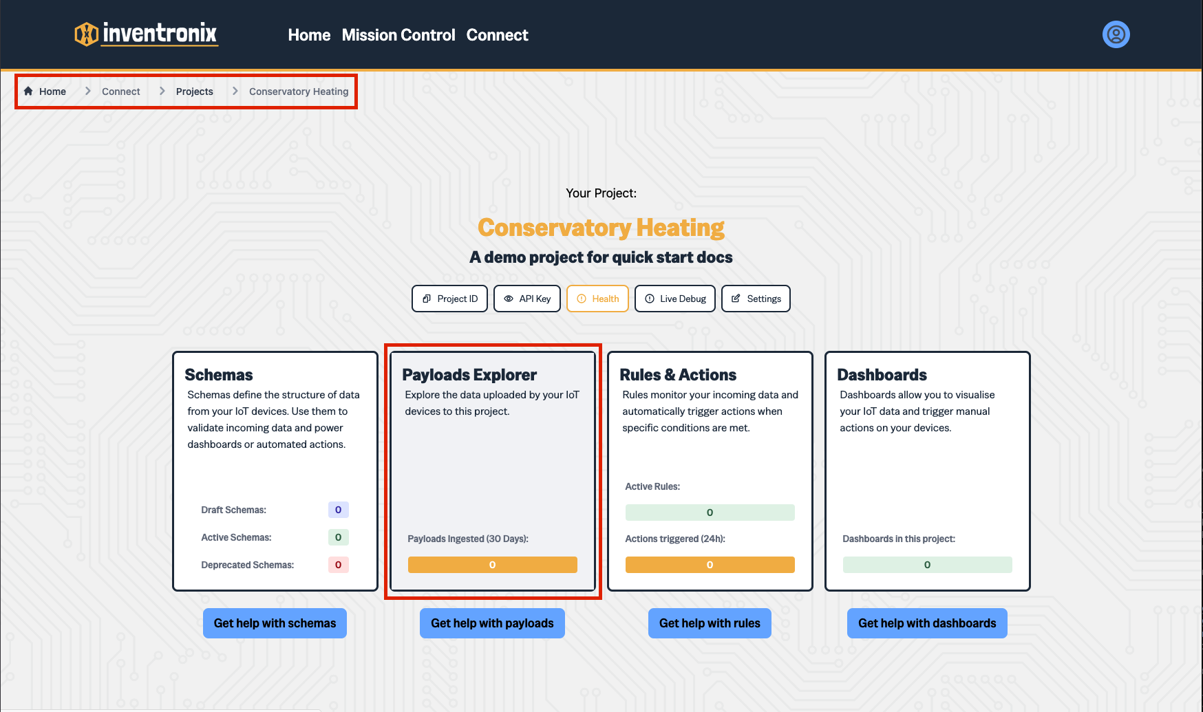 Payloads explorer link